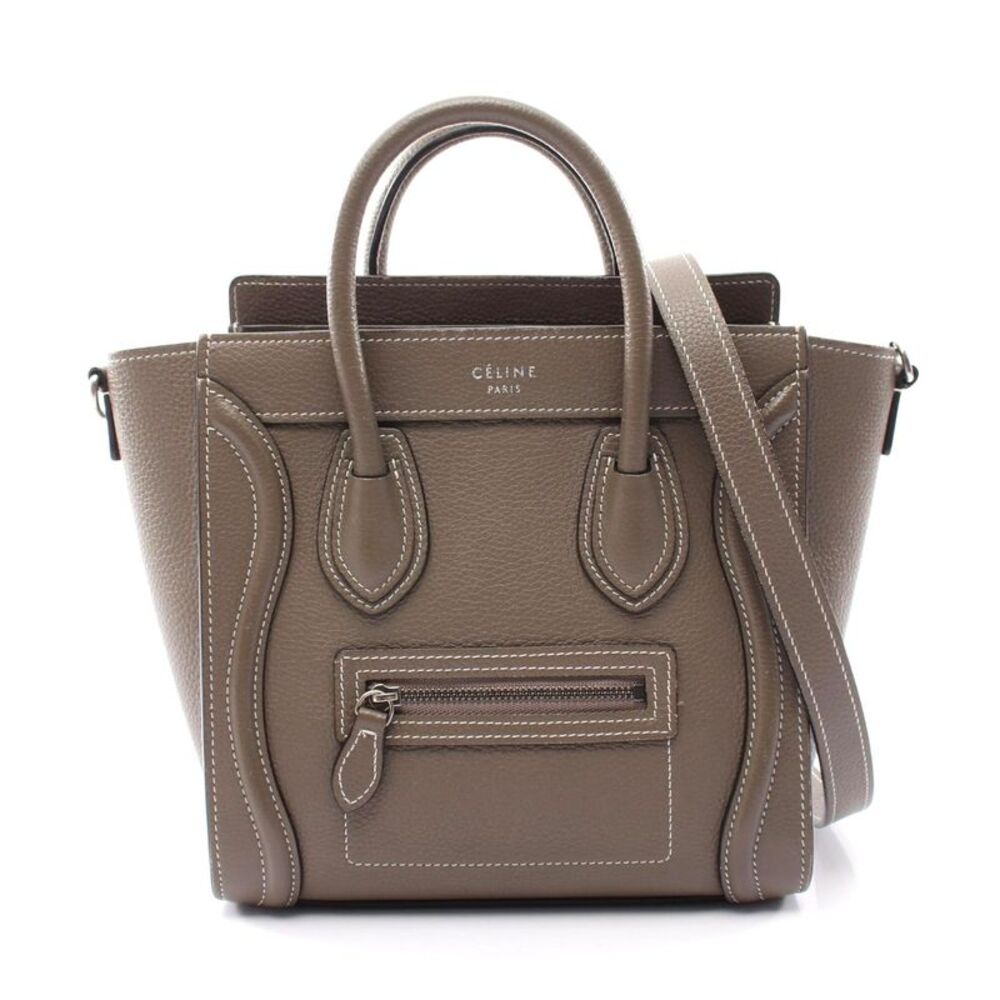 Celine Luggage Nano Shopper 2WAY Leather Handbag